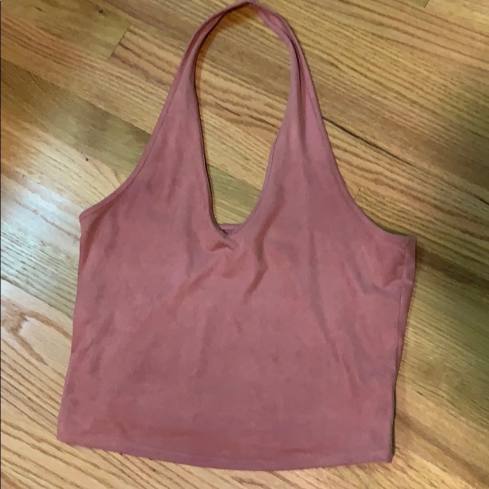 Faux Suede crop top💜